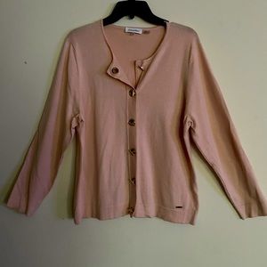 Calvin Klein pale pink cardigan sweater